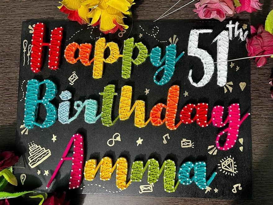 Bright String Art Nameplate: An Original Birthday Gift