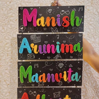 Personalised Family Nameplate with String Art for Your House