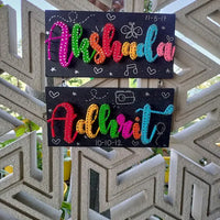 Personalised Family Nameplate with String Art for Your House