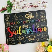 Customised Happy Birthday Nameplate with String Art