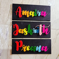 Name Boards with Customised Rainbow String Art