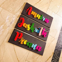 Name Boards with Customised Rainbow String Art