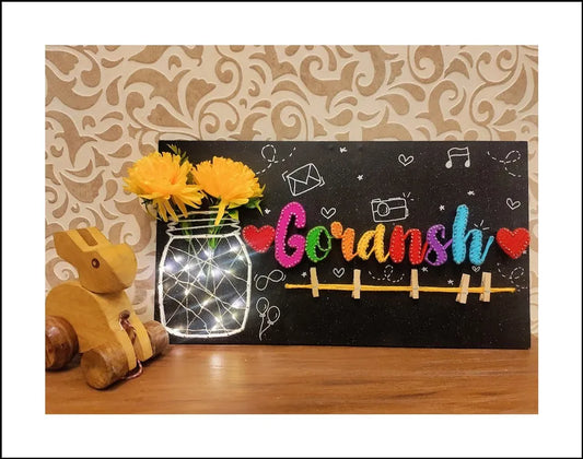 String Art Name Plate with a Single Name