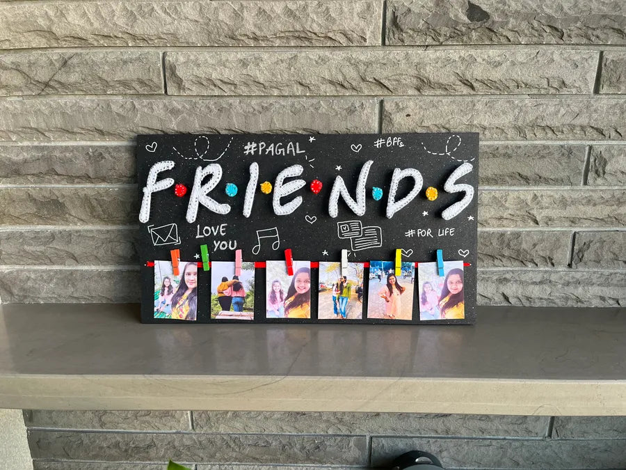 A Handcrafted String Art Nameplate for Friendship